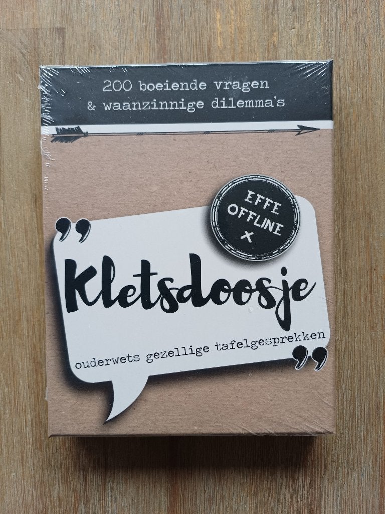 Kletsdoosje "Effe offline" van Kletspot, Een of twee spelers, Ophalen of Verzenden, Nieuw