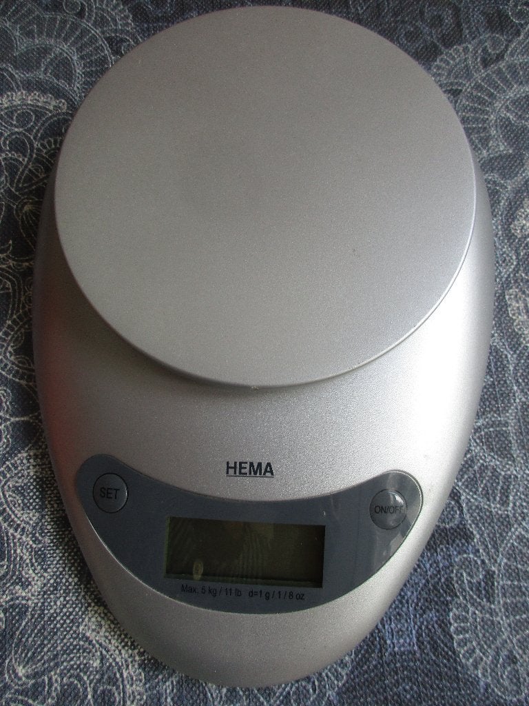 digitale keukenweegschaal Hema, Overige typen, Ophalen of Verzenden, Gebruikt, Grijs