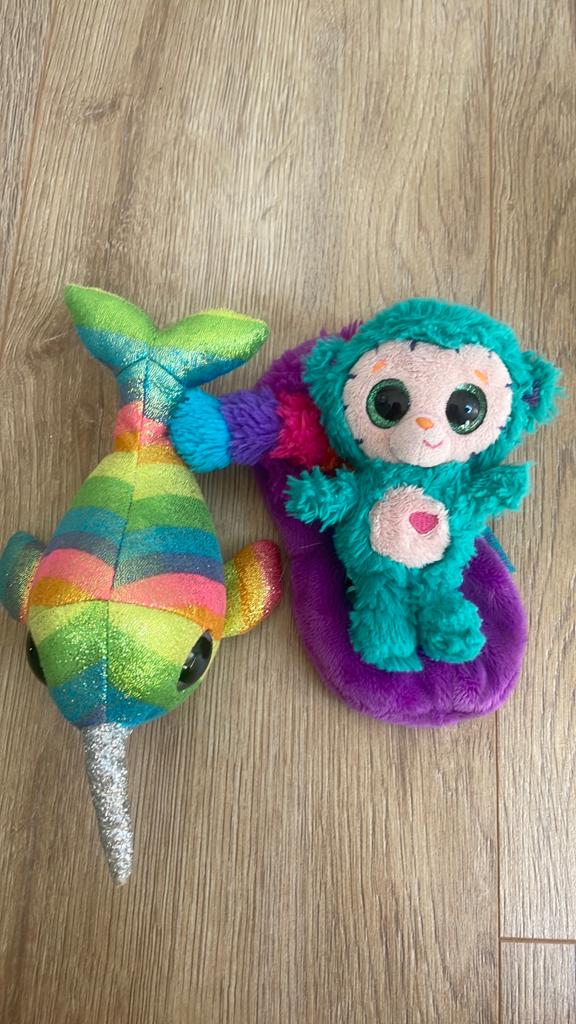 2 glitter oog knuffels!, Ophalen of Verzenden, Zo goed als nieuw, Overige typen