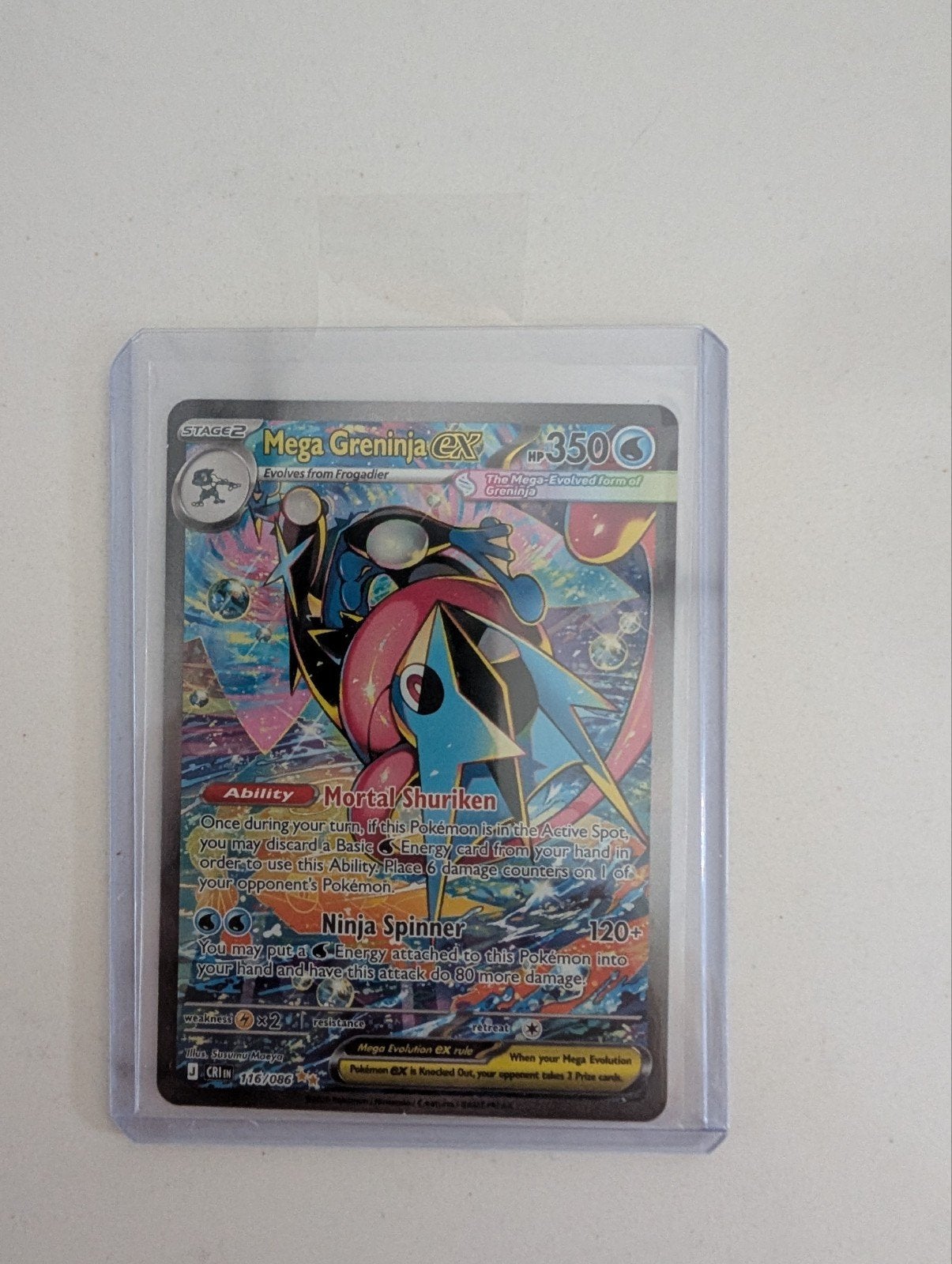 Mega Greninja Ex chase CRI 116/086, Ophalen of Verzenden, Nieuw