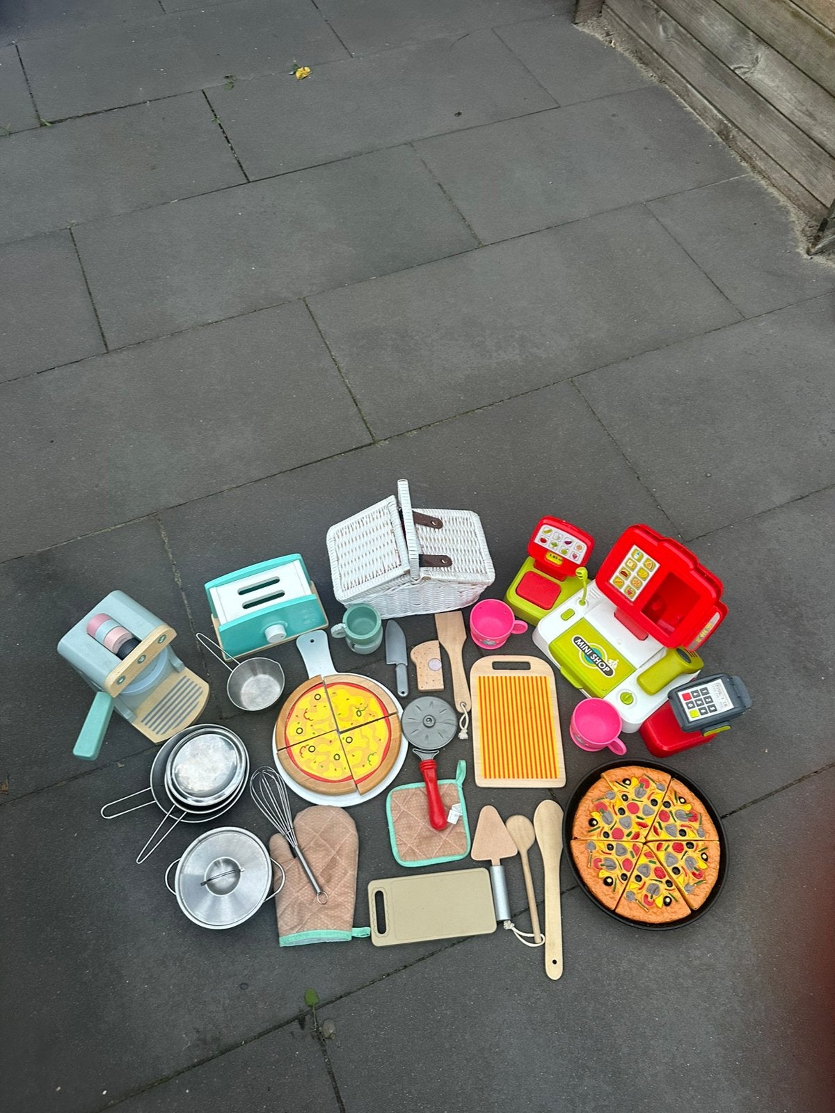 Grote set speelgoedkeuken en winkel accessoires, Ophalen of Verzenden, Gebruikt, Jongen of Meisje