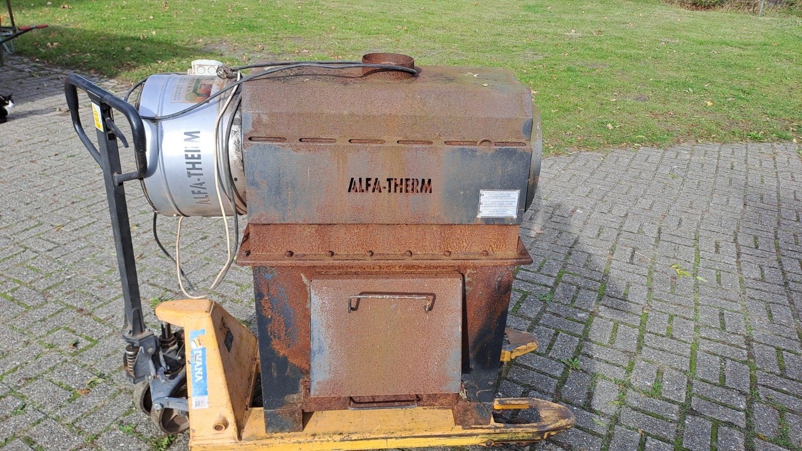 Houtkachel AlfaTherm SHT30 22kw, Huis en Inrichting, Ophalen, Gebruikt, Hout, Houtkachel