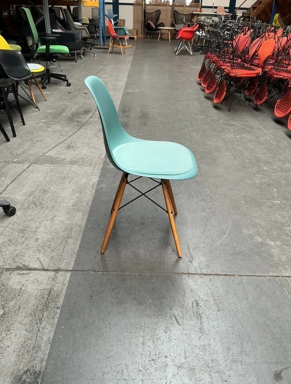 Vitra Eames Plastic Chair DSW Stoel | Groen |Stoffen Zitting, Gebruikt, Overige kleuren, -, Kunststof