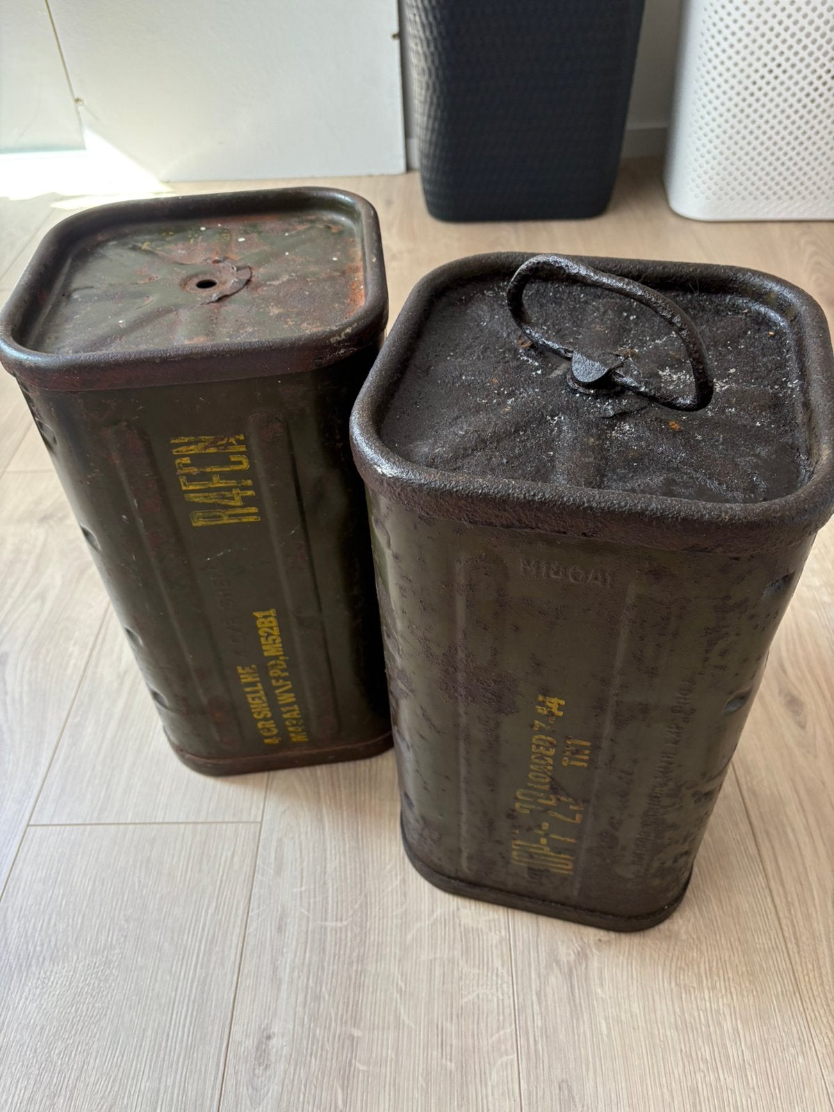 2x US 81 MM mortier kisten, Ophalen, Landmacht