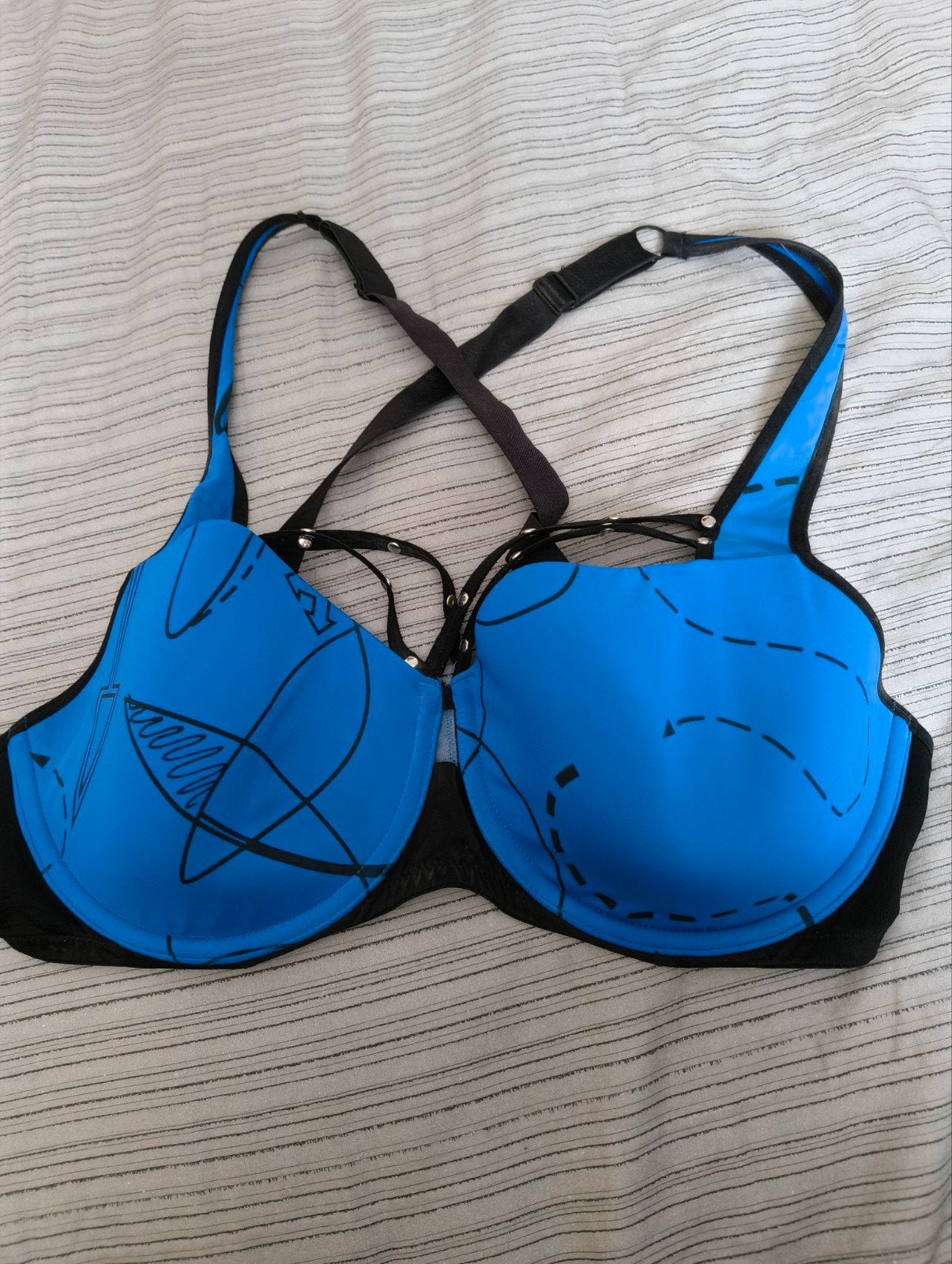 Marlies Dekkers BH - Blauw met Zwart - Maat 85D, Kleding | Dames, Ondergoed en Lingerie, Ophalen of Verzenden