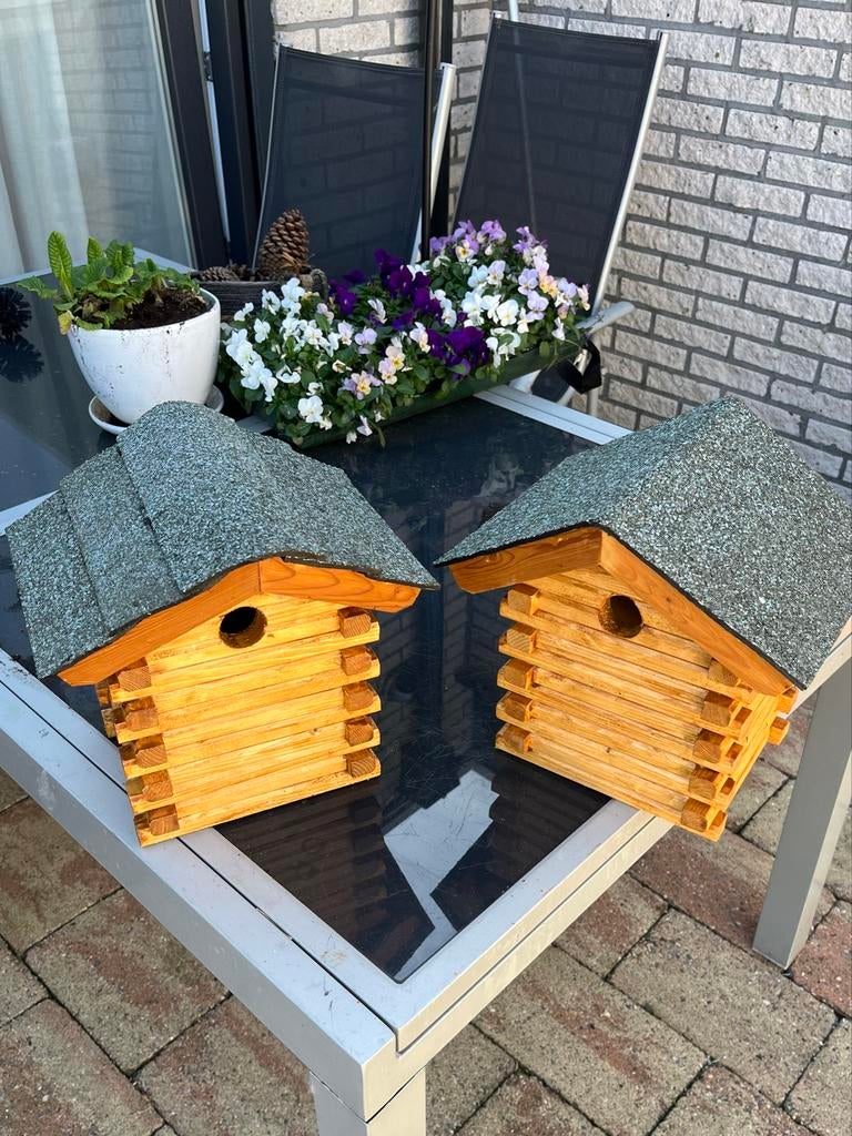 Houten Vogelhuisje - Gezellig Thuis voor Tuinvogels, Ophalen of Verzenden, Nieuw