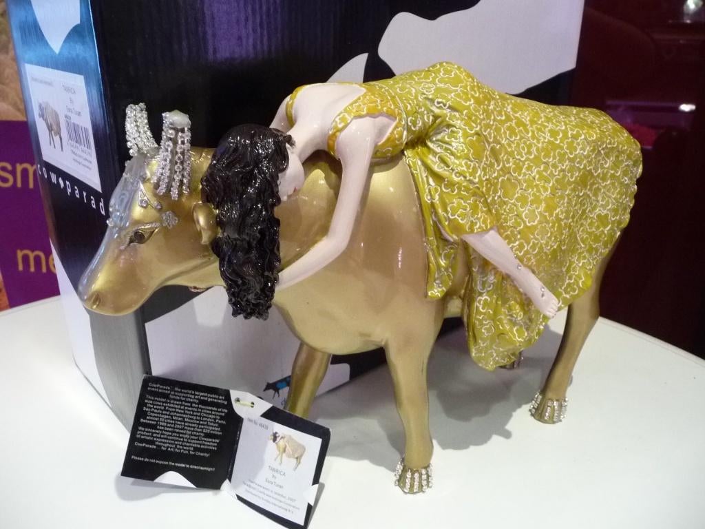 Nieuw Cow Parade koe Tanrica large gratis verzending., Ophalen of Verzenden