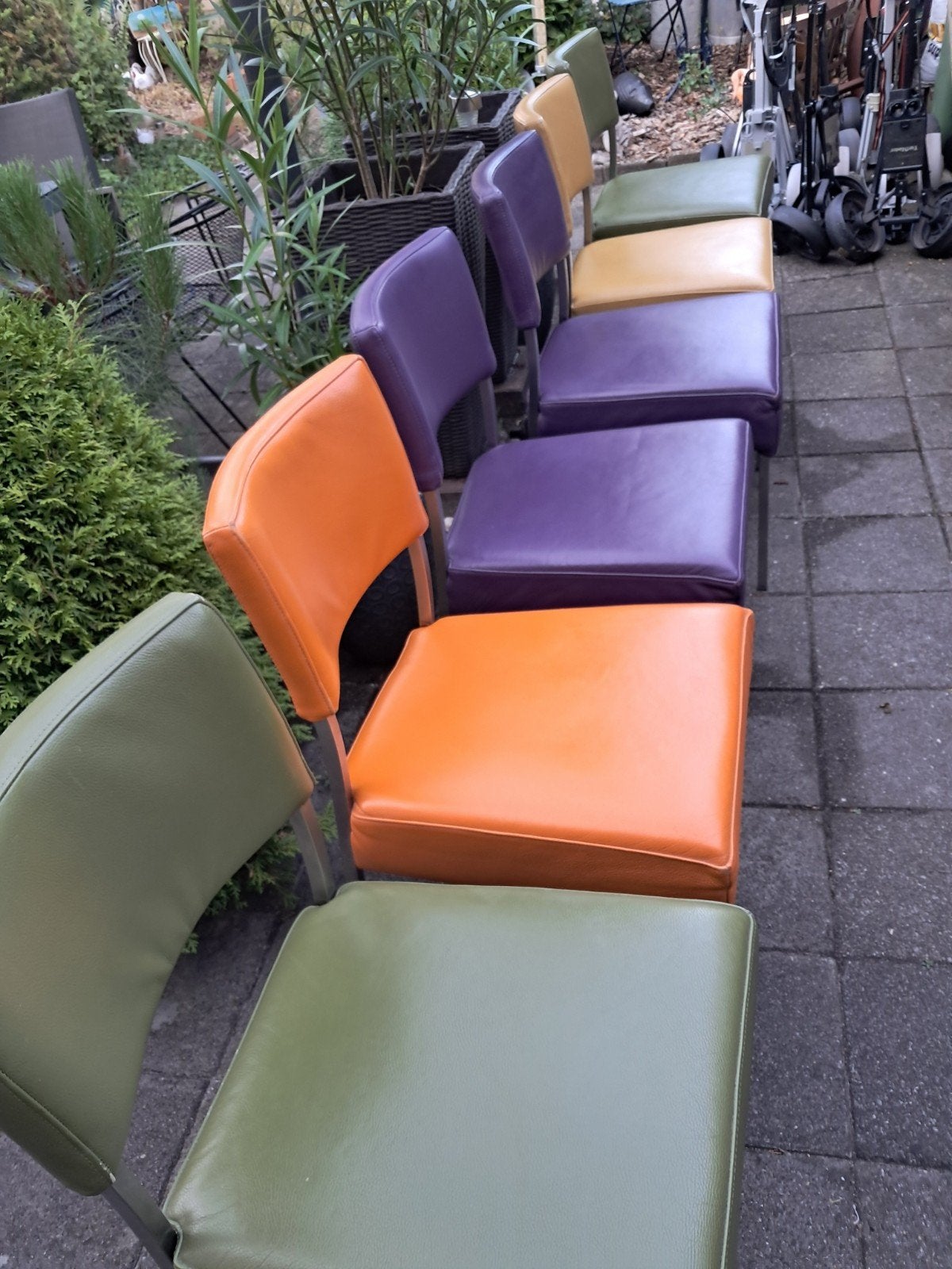 6 Retro vintage jaren 60 70  eetkamer kantoor stoelen 
6 Ret, Huis en Inrichting, Stoelen, Ophalen, Gebruikt, Overige kleuren