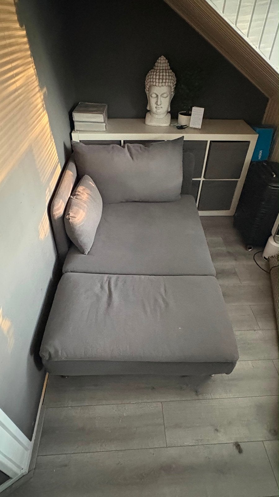 IKEA bankje Grijs, Ophalen, Gebruikt, Eenpersoons, 75 tot 100 cm