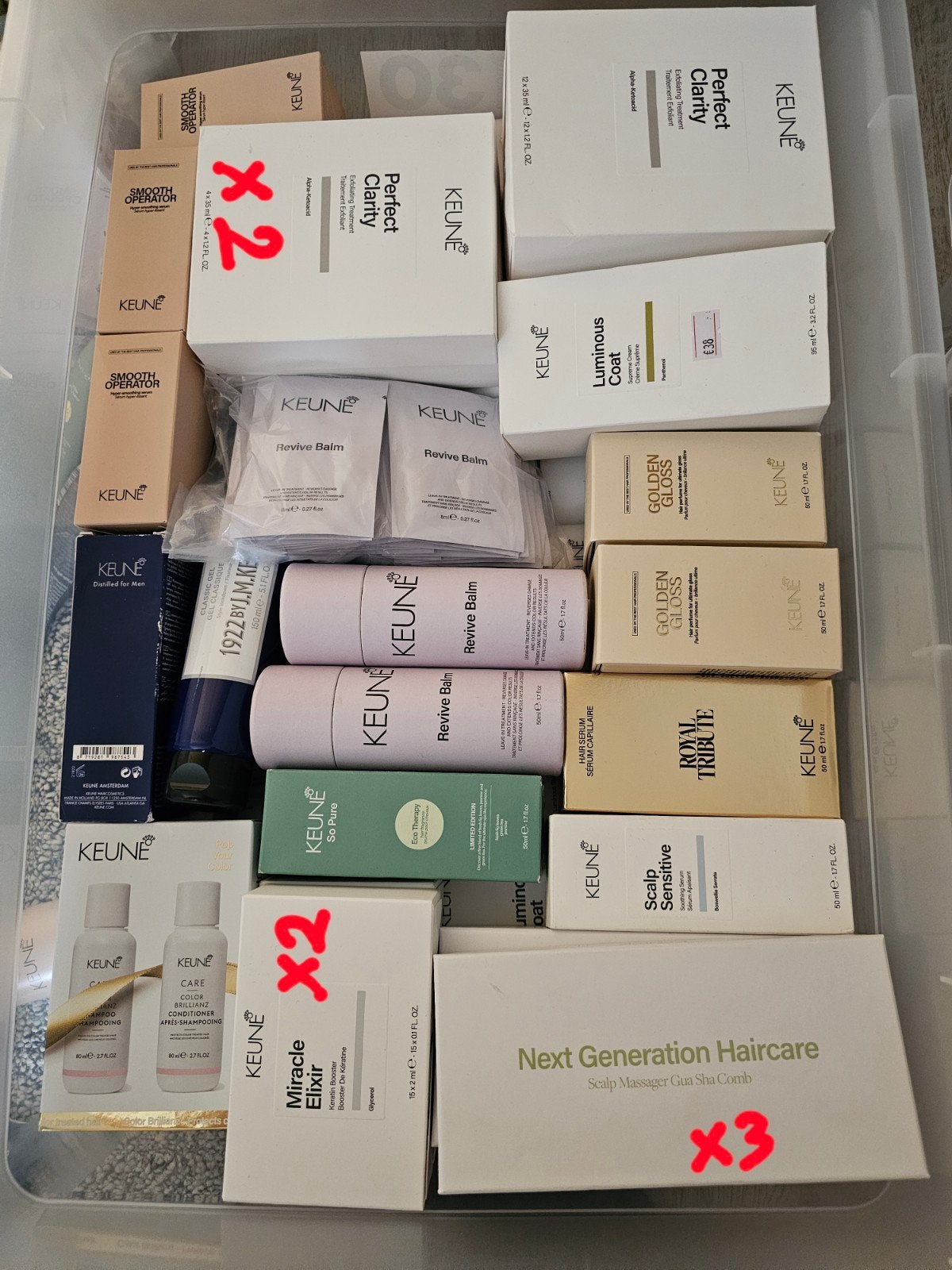 Grote partij Keune haarproducten - Nieuw en ongebruikt, Ophalen of Verzenden, Nieuw, Haarverzorger of -hersteller