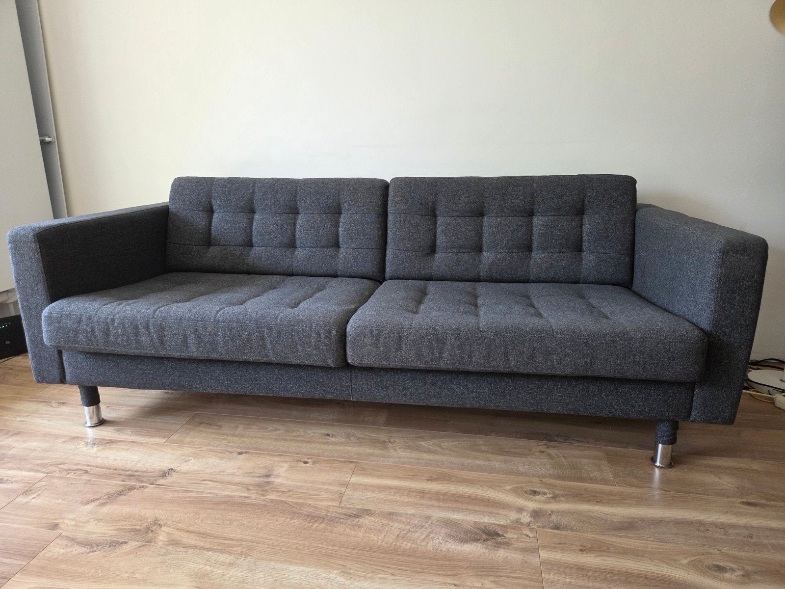 IKEA Laandskrona 3-zits Grijs, Ophalen, 75 tot 100 cm, Stof, 200 tot 250 cm