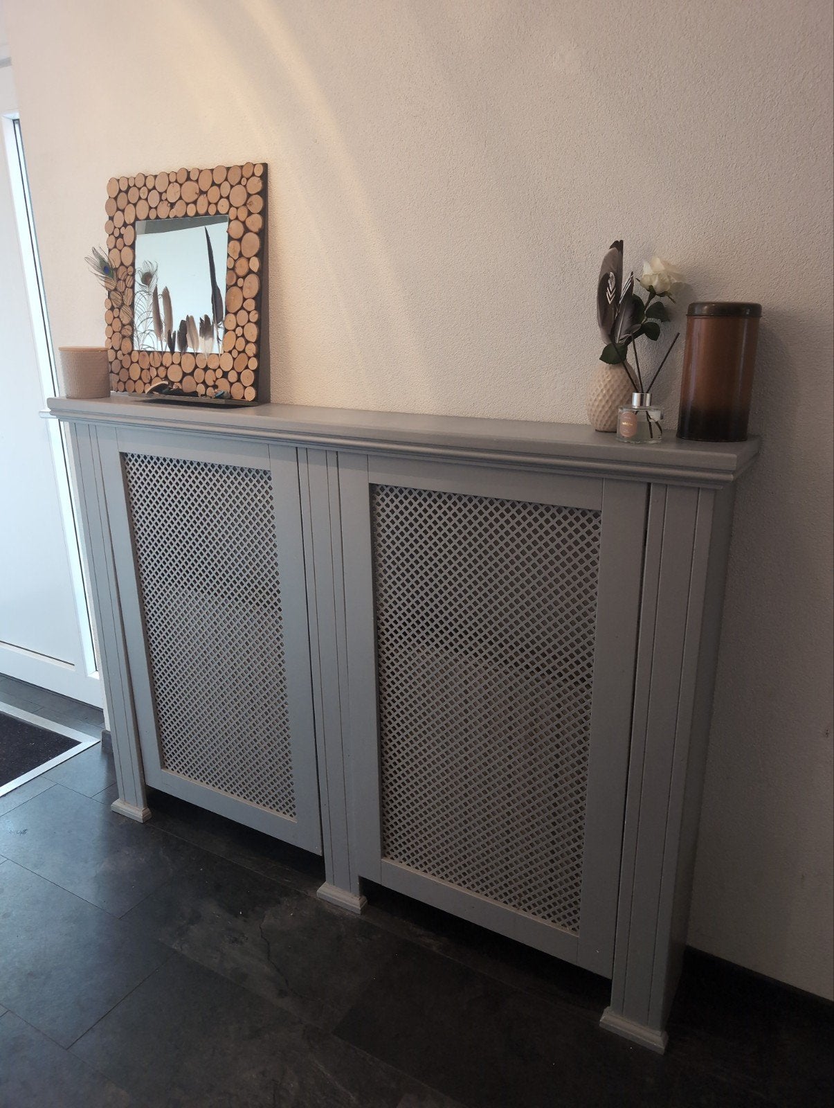 Grijze radiatorombouw - Max. 157x24x115cm, Ophalen, Radiator, 30 tot 80 cm