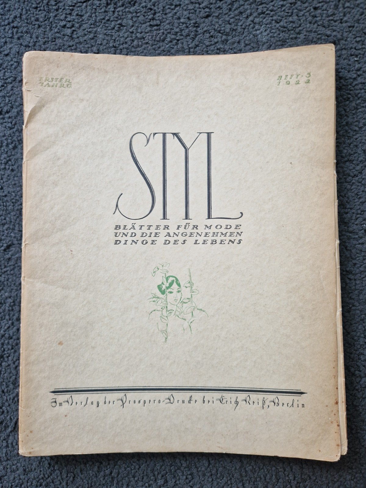 STYL, duitstalig losbladig mode magazine uit 1922 !!, Antiek en Kunst, Kunst | Litho's en Zeefdrukken, Ophalen of Verzenden, Overige onderwerpen