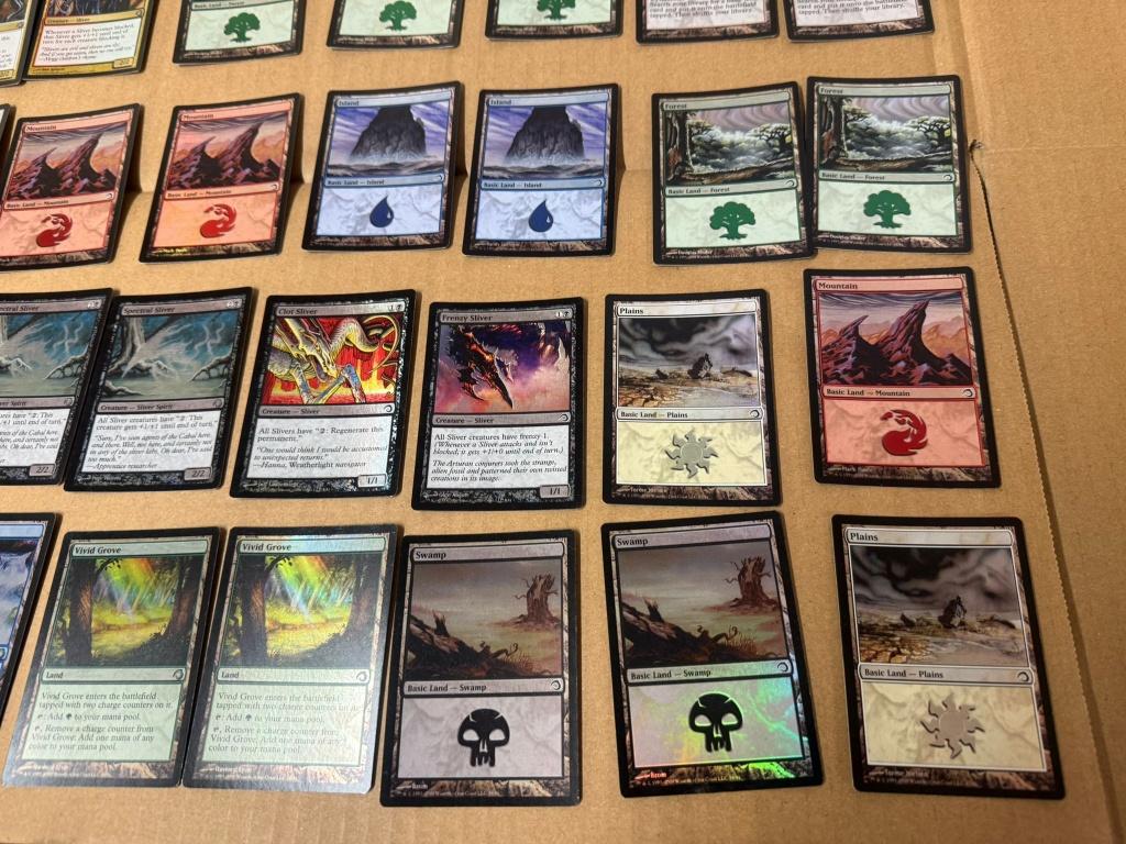 34 Foil Sliver kaarten magic the gatering, Ophalen of Verzenden, Zo goed als nieuw, Meerdere kaarten, Foil