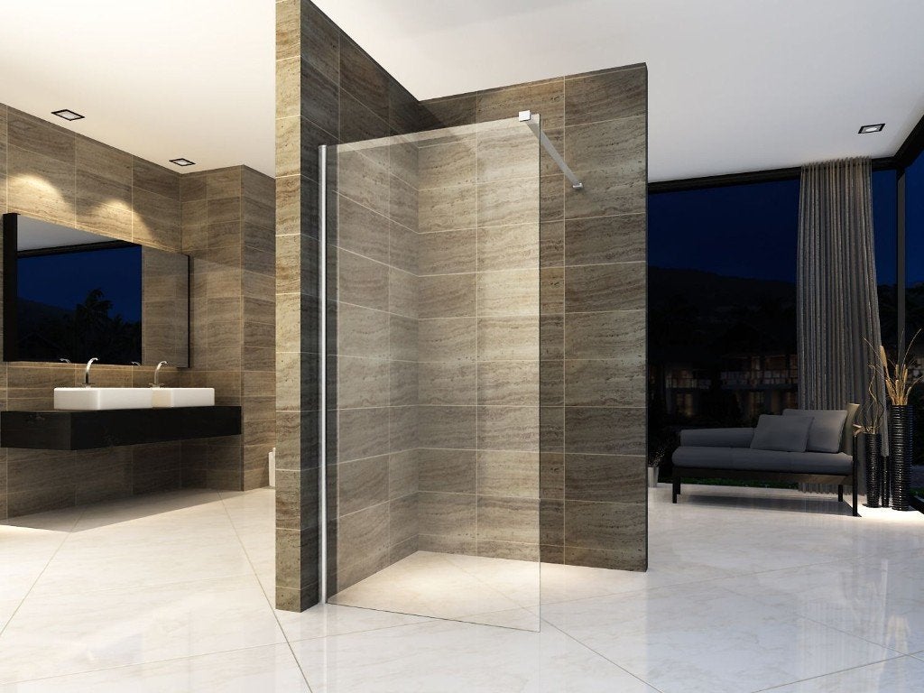 Inloopdouche – 8mm helder veiligheidsglas met chrome profiel, Ophalen of Verzenden, Nieuw, Glas, Douche