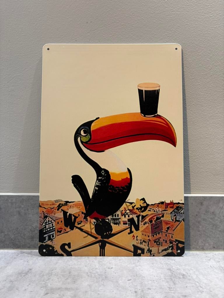 Mancave Bar Café Wanddecoratie metalen bordje Guinness bier, Verzamelen, Biermerken, Ophalen of Verzenden, Zo goed als nieuw, Reclamebord, Plaat of Schild