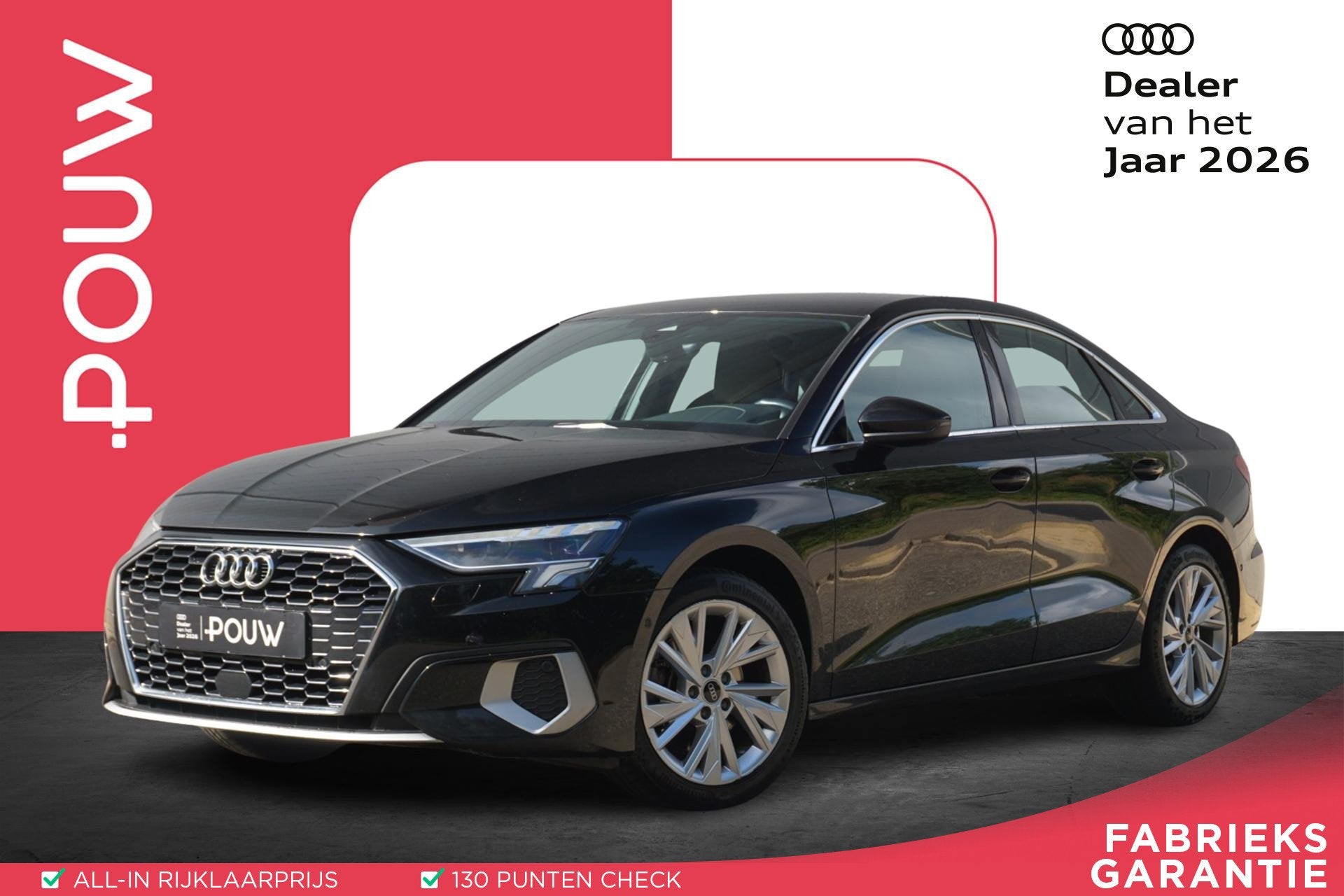 Audi A3 Limousine 35 TFSI 150pk MHEV Advanced Edition | Lede, Auto's, 4 cilinders, 150 pk, Zwart, Bedrijf