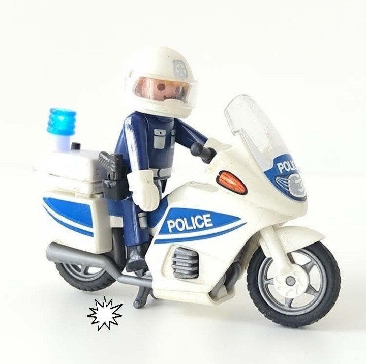 Playmobil 5185 politie motor + agent. Complete set!, Kinderen en Baby's, Ophalen of Verzenden, Zo goed als nieuw