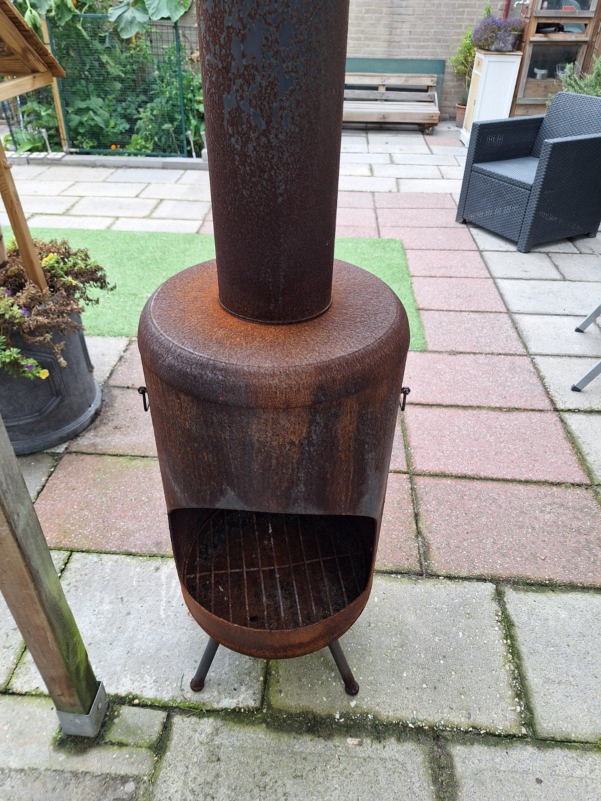 Grote vuurhaard BBQ met handvaten - makkelijk te verplaatsen, Ophalen