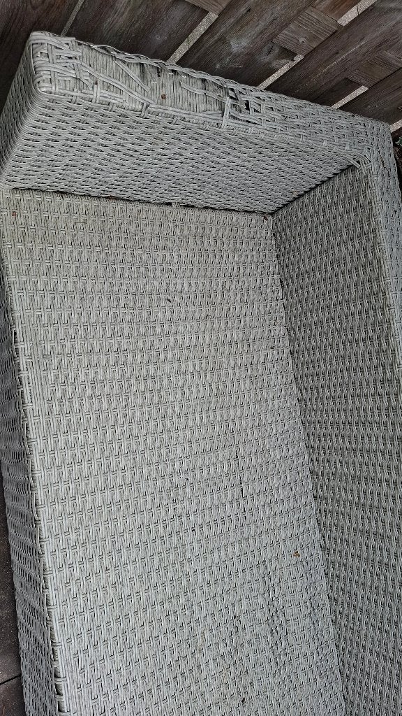 driepersoonsloungebank met kussens, Tuin en Terras, Tuinsets en Loungesets, Ophalen, Kunststof, Gebruikt, 3 zitplaatsen