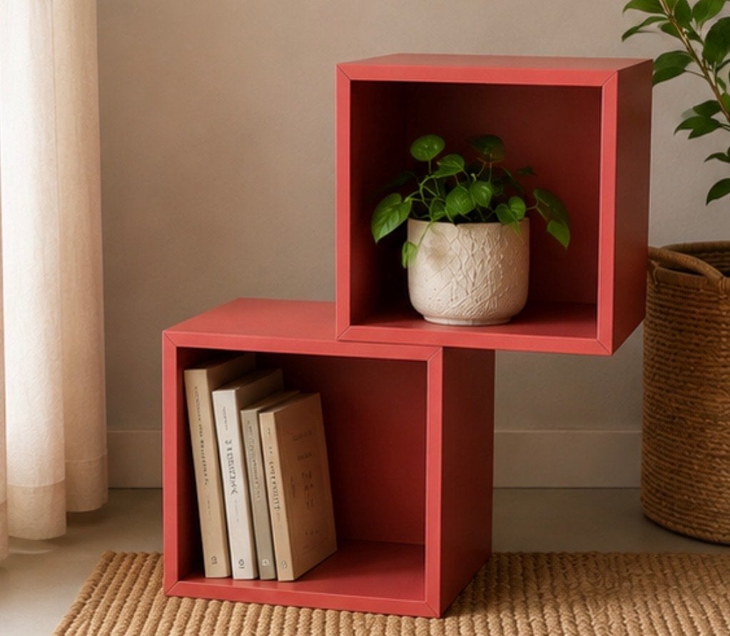 IKEA EKET Kastjes Rood - 2 stuks (35x35x35 cm), Huis en Inrichting, Ophalen, Zo goed als nieuw