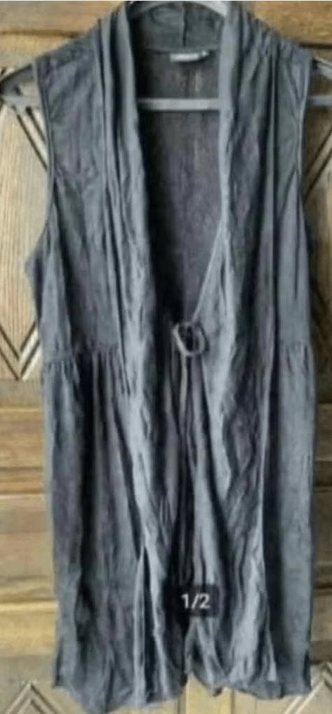 Zwarte lange blouse bloes hes tuniek kanten rug; M; Liberty, Ophalen of Verzenden, Zo goed als nieuw, Maat 38/40 (M), Zwart