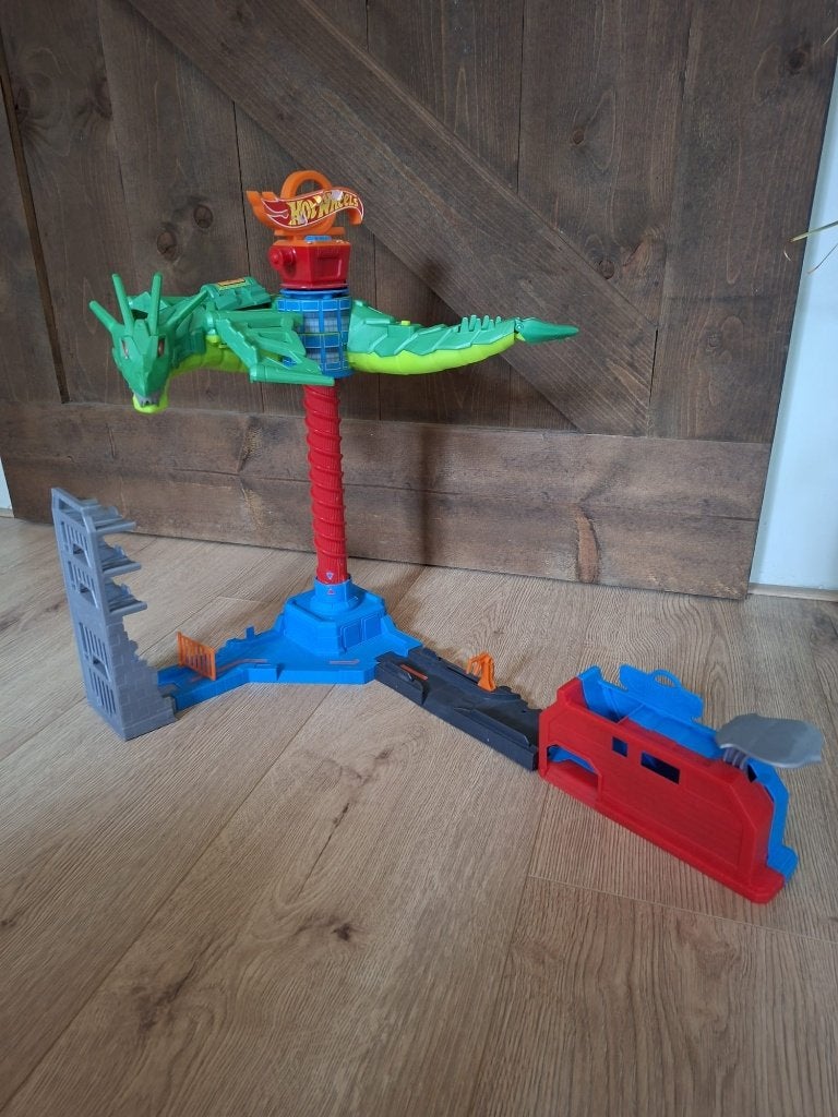 Hot Wheels City Air Attack Dragon Speelset, Ophalen, Zo goed als nieuw