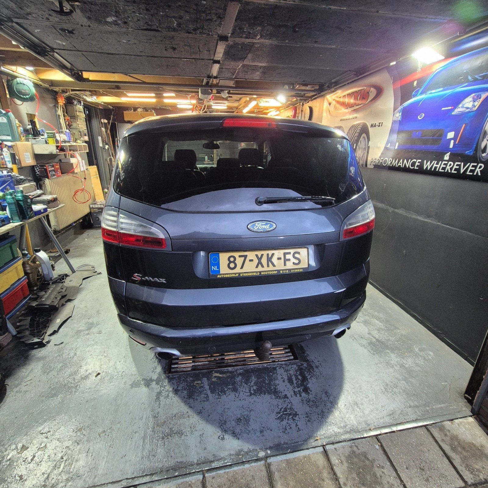 Ford S-Max 2.5 20V Turbo 162KW 2007 Grijs, Auto's, Voorwielaandrijving, 1581 kg, 7 stoelen, 2521 cc