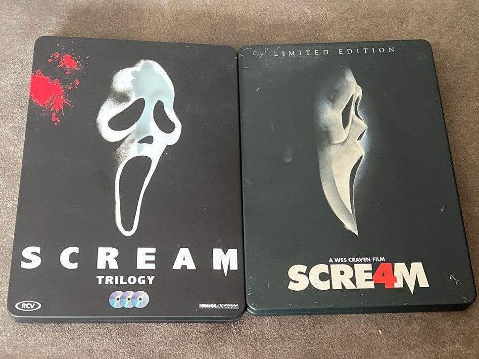 Scream Trilogie+Scream4 boxset steelbook-Horror Klassiekers, Horror, Vanaf 16 jaar, Nederlands, Ophalen of Verzenden