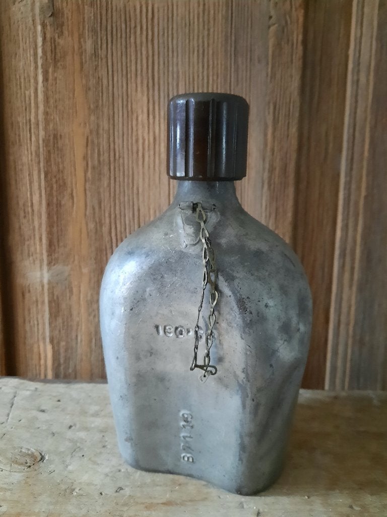 Oude legerfles veldfles jaren '60 hoogte 20cm *Etage3*, Gebruikt, ., Ophalen of Verzenden, .