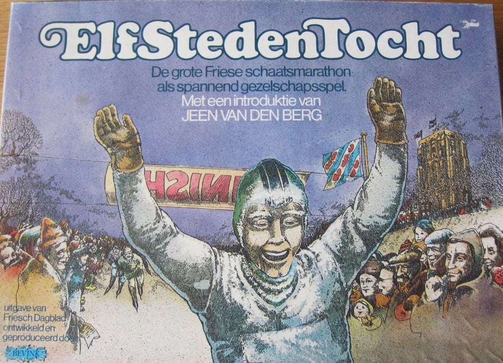 bordspel Elfstedentocht - AlveStêddetocht - 1979, Een of twee spelers, Ophalen of Verzenden, Zo goed als nieuw, Friesch Dagblad