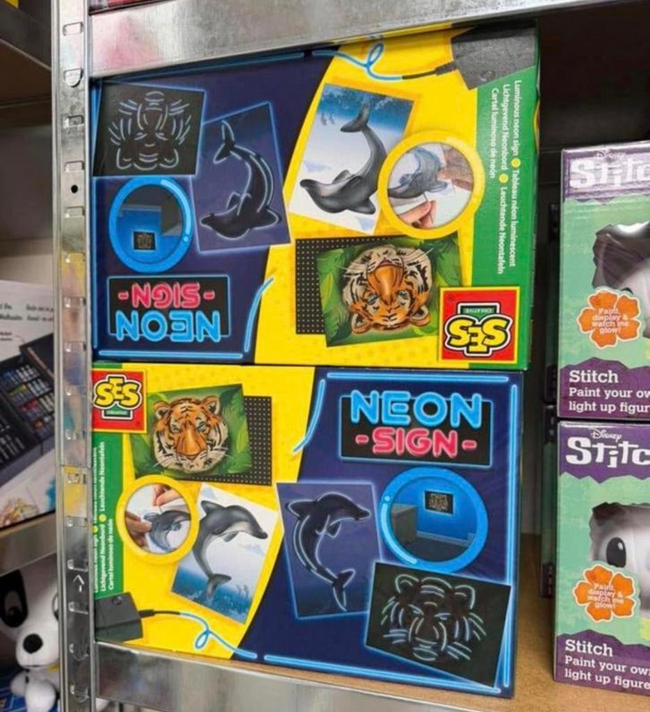 SES Creatieve Neon Lichtset Tijger Dolfijn bouw je Neonbord, Nieuw, Bouwen, Ophalen of Verzenden, H