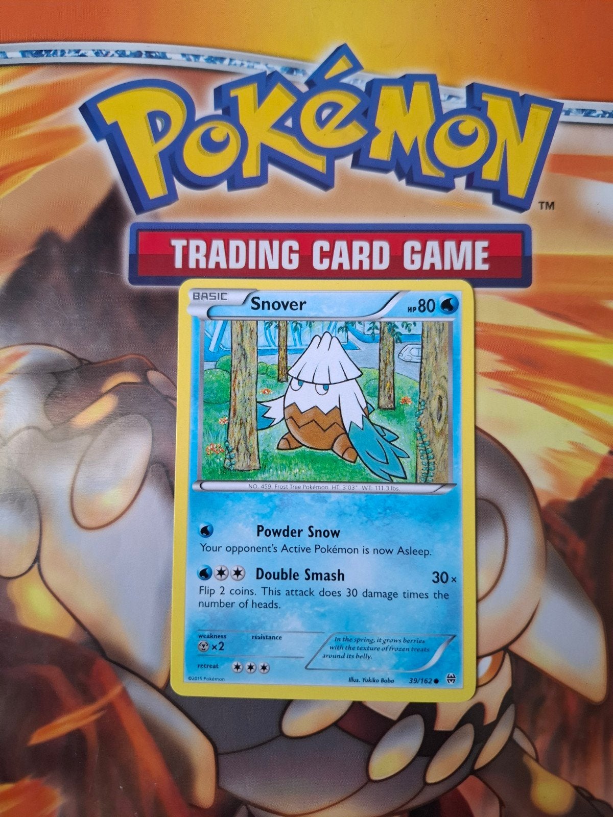 Snover 39/162 XY Breakthrough pokemon kaart, Ophalen of Verzenden, Zo goed als nieuw, Losse kaart