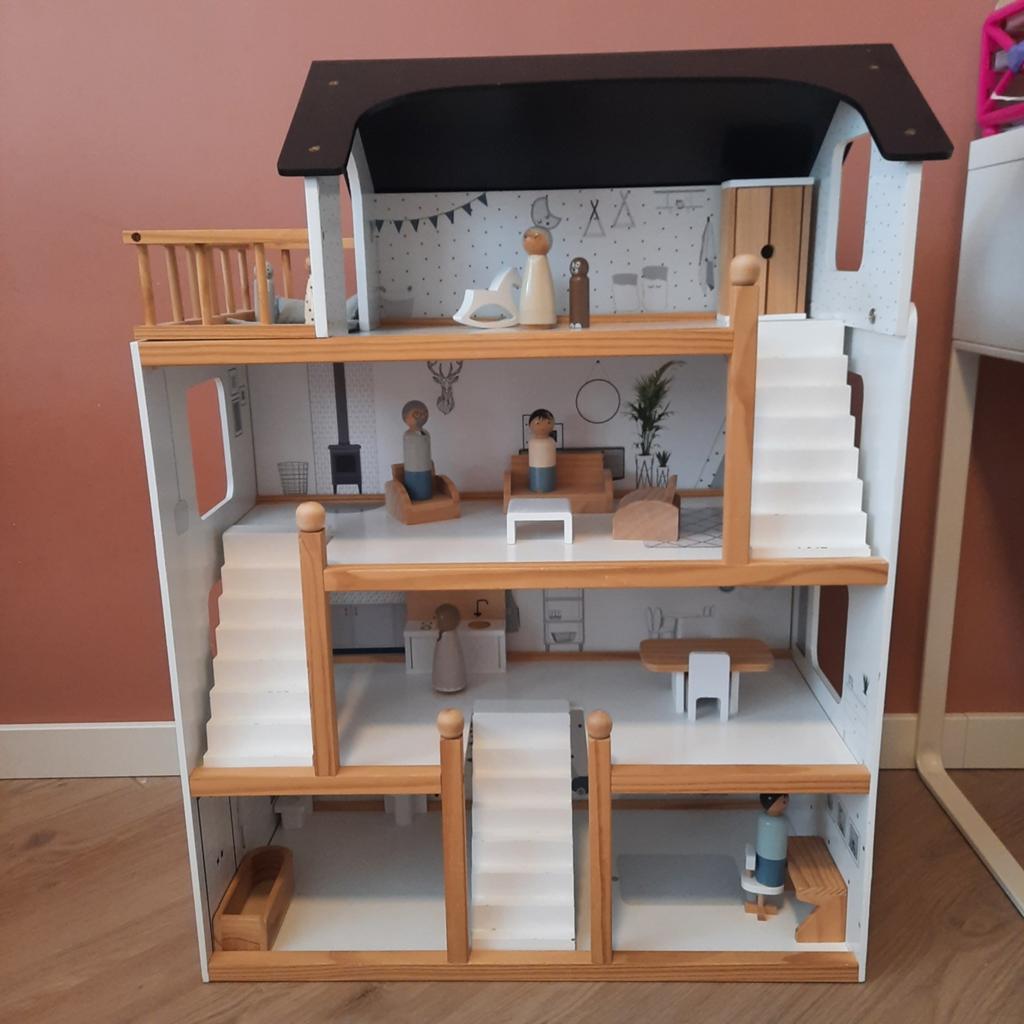 Petite Amélie Houten Poppenhuis met Meubels, Ophalen, Gebruikt, Jongen of Meisje