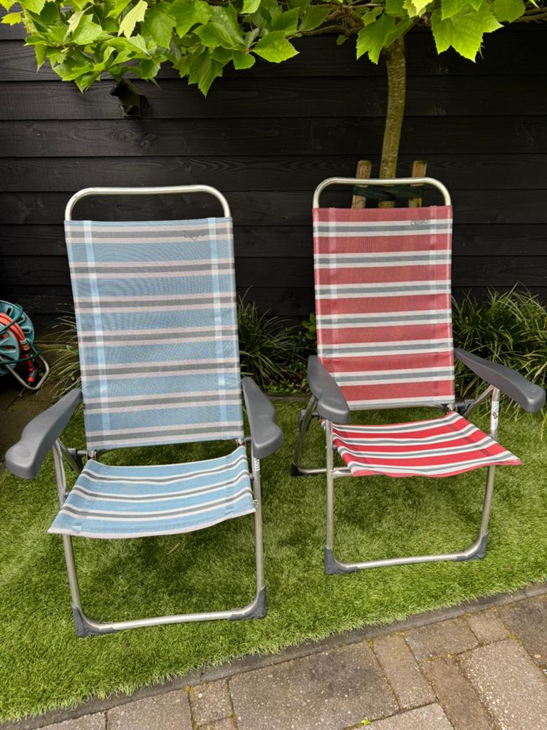 2 crespo stoelen in goede staat, Caravans en Kamperen, Kampeermeubelen, Ophalen, Campingstoel