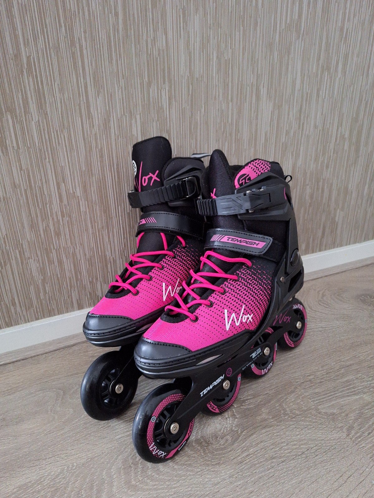 Skeelers dames maat 42 roze zwart, Verstelbaar, Zo goed als nieuw, Inline skates 4 wielen, Dames