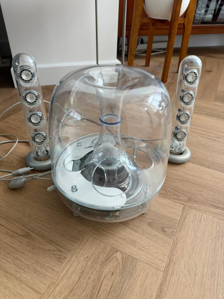 Harman Kardon SoundSticks   multimedia speaker system, Subwoofer, Zo goed als nieuw, 120 watt of meer, Ophalen
