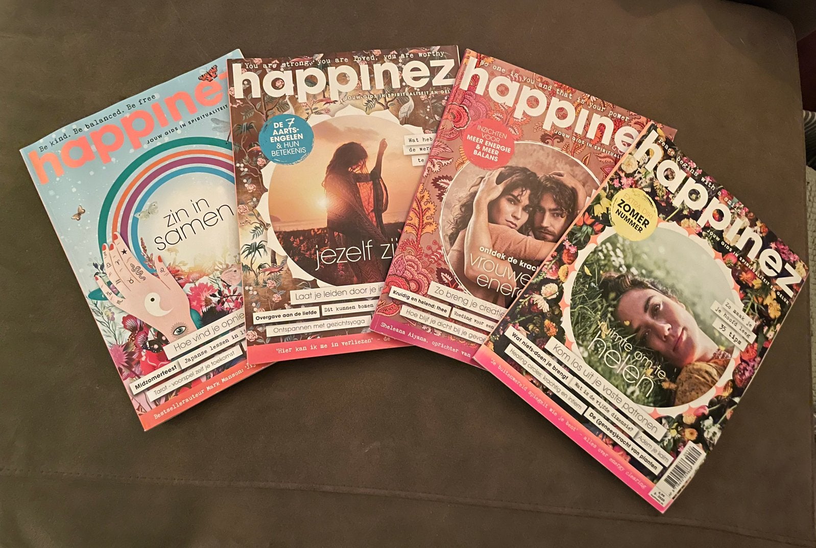 Happinez Tijdschriften 4 stuks, Ophalen, Gelezen, Lichaam en Geest