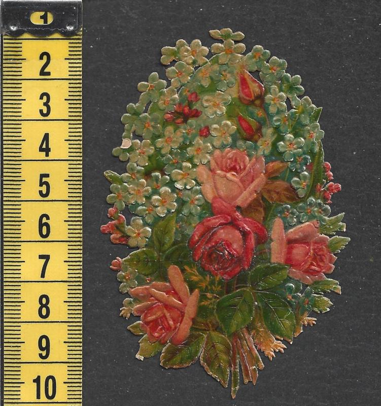 Bloemenboeket - Sana - antiek poezieplaatje (761), Ophalen of Verzenden