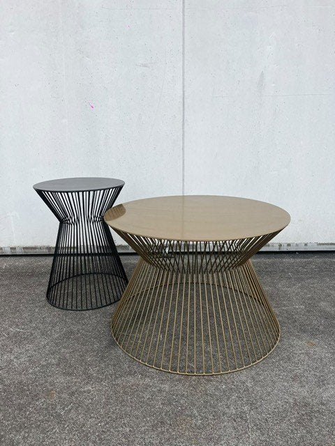 2 stuks luxe salontafels nieuw goud en zwart Wood Eekhoorn, Ophalen
