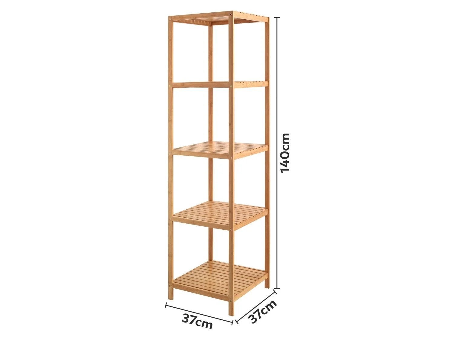 Bamboe Badkamerrek met 5 Planken - 140x37x37 cm, Ophalen, Zo goed als nieuw