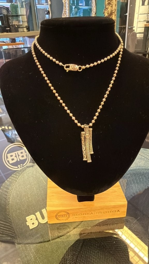 BUDDHA TO BUDDHA KETTING TYPE TRIPLE MINI KETTING € 199,95, Ophalen of Verzenden, Nieuw, Zilver, Zilver