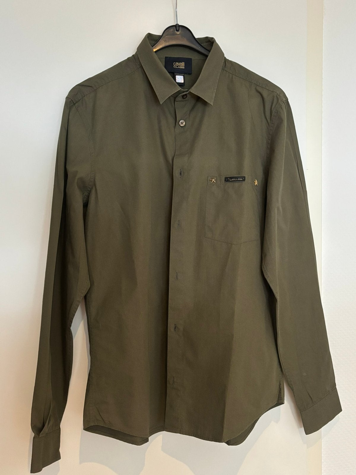 Class cavalli groen hemd xl, Kleding | Heren, Ophalen of Verzenden, Zo goed als nieuw, Groen, Halswijdte 41/42 (L)