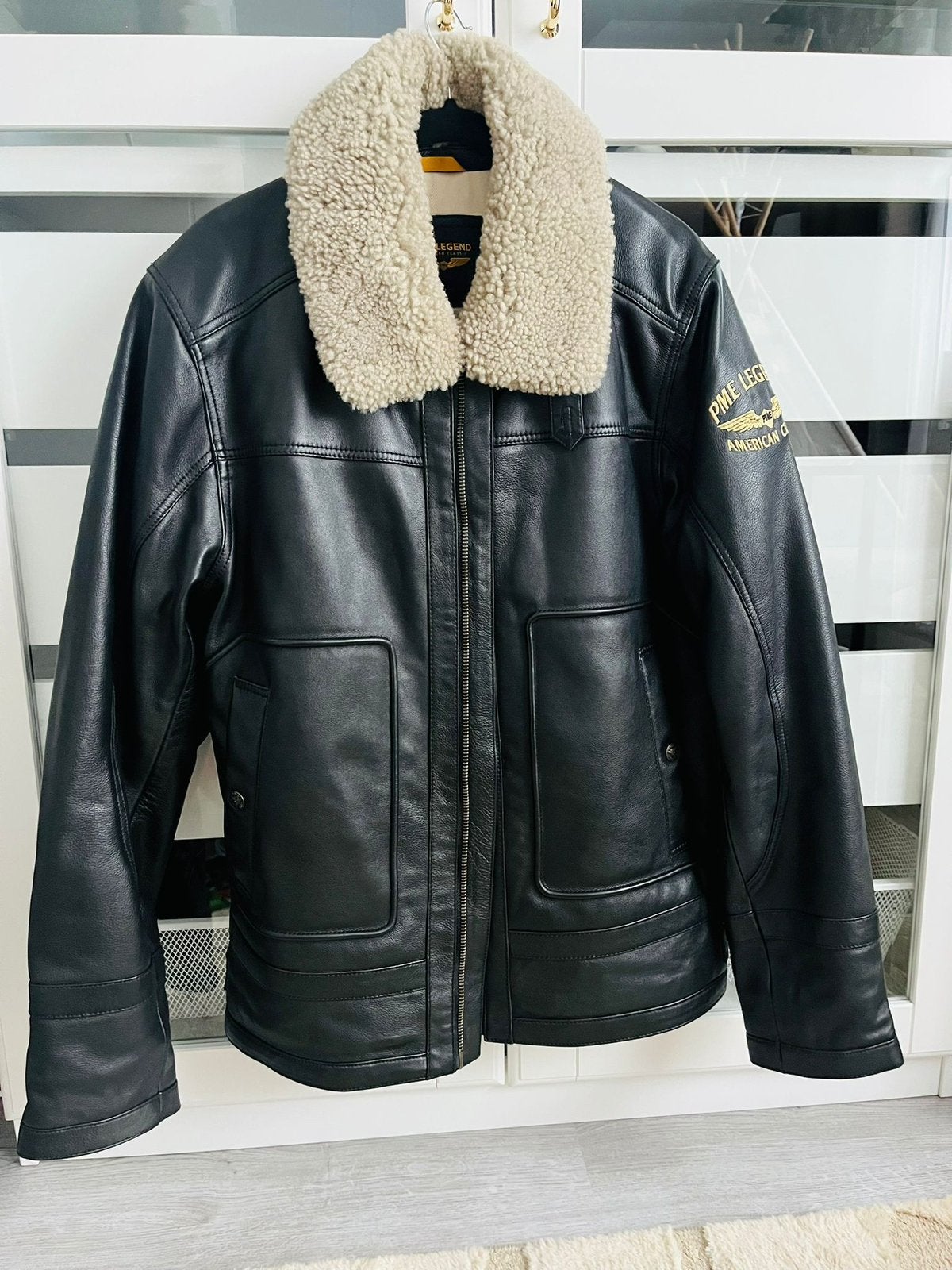 Pme Heritage leren jas, Kleding | Heren, Ophalen, Zo goed als nieuw, Maat 52/54 (L), Zwart