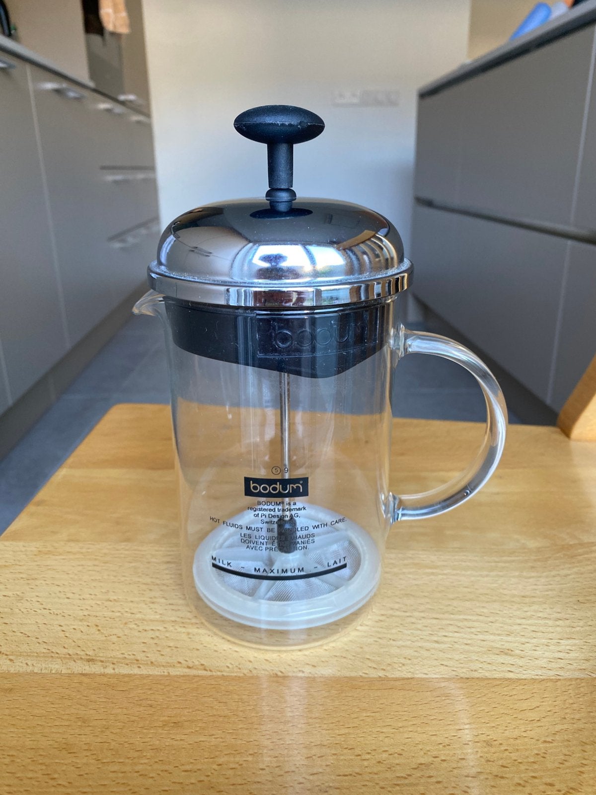 BODUM melkopschuimer (21 cm hoog), Ophalen, Gebruikt, Handmatige melkopschuimer