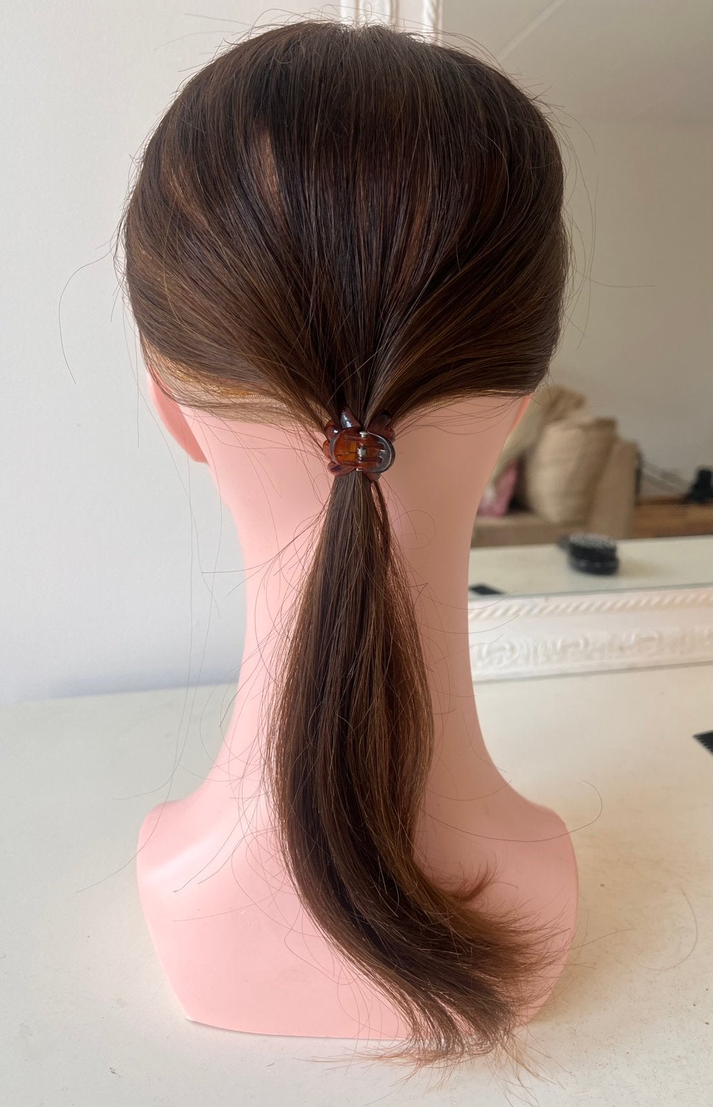100% echt haar, topper, haarwerk, Ophalen of Verzenden, Zo goed als nieuw, Pruik of Haarverlenging
