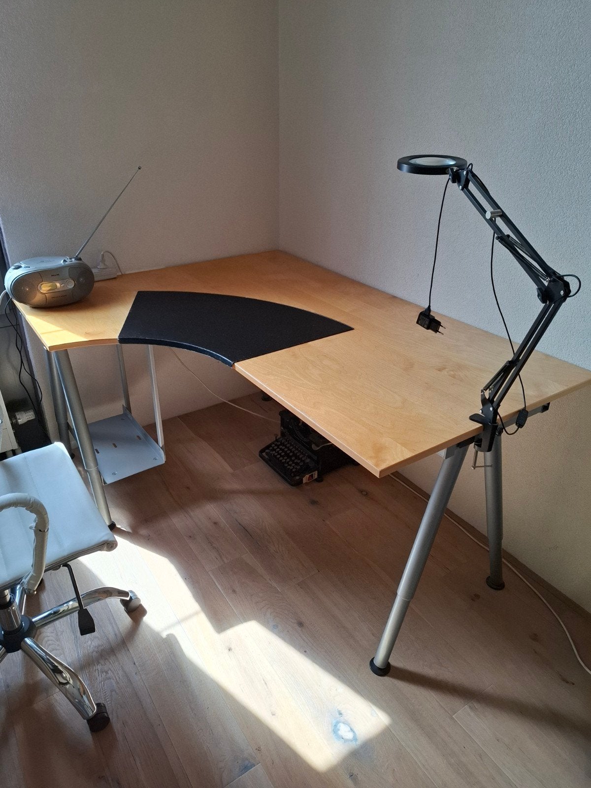Bureau, Ophalen, 160 cm, Gebruikt, In hoogte verstelbaar