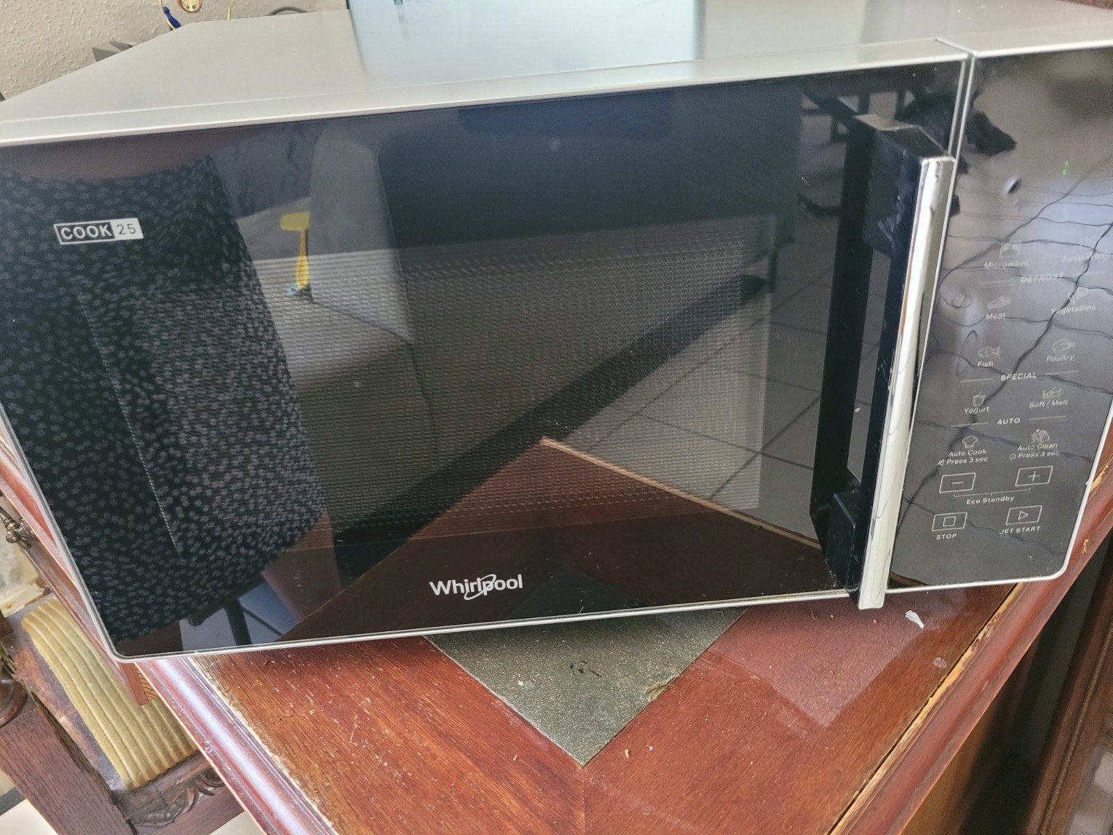 Whirlpool MWP 251 SB Magnetron - Zo goed als nieuw, Ophalen, Draaiplateau, Magnetron, Zo goed als nieuw