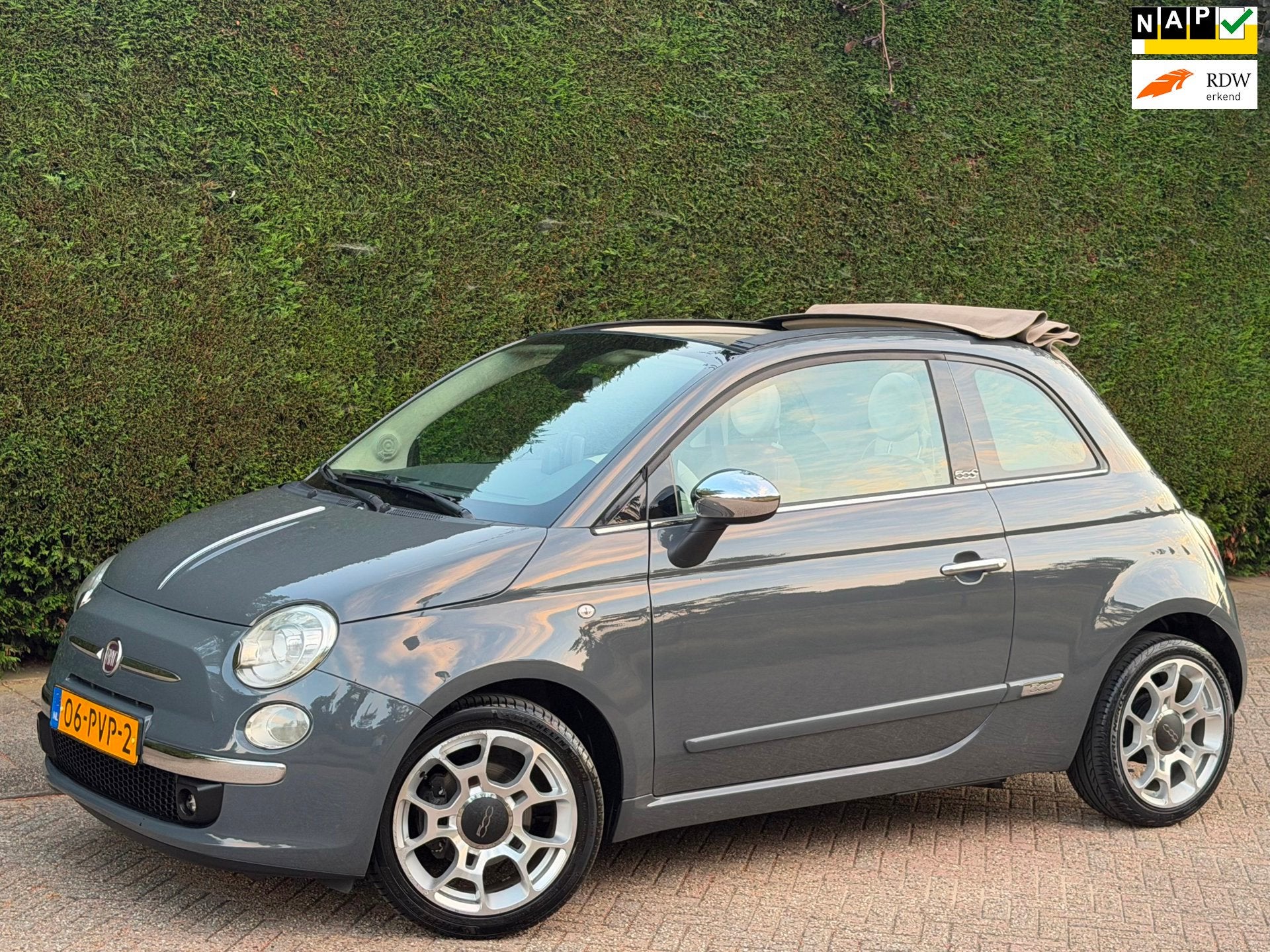 Fiat 500 C 0.9 TwinAir AUTOMAAT/1e EIGENAAR/LEER/XENON/PDC!, Euro 5, 86 pk, Gebruikt, 31 €/maand