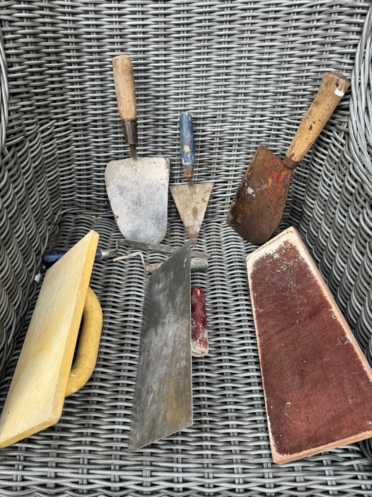 Set van diverse vintage metselaarsgereedschappen, Ophalen of Verzenden